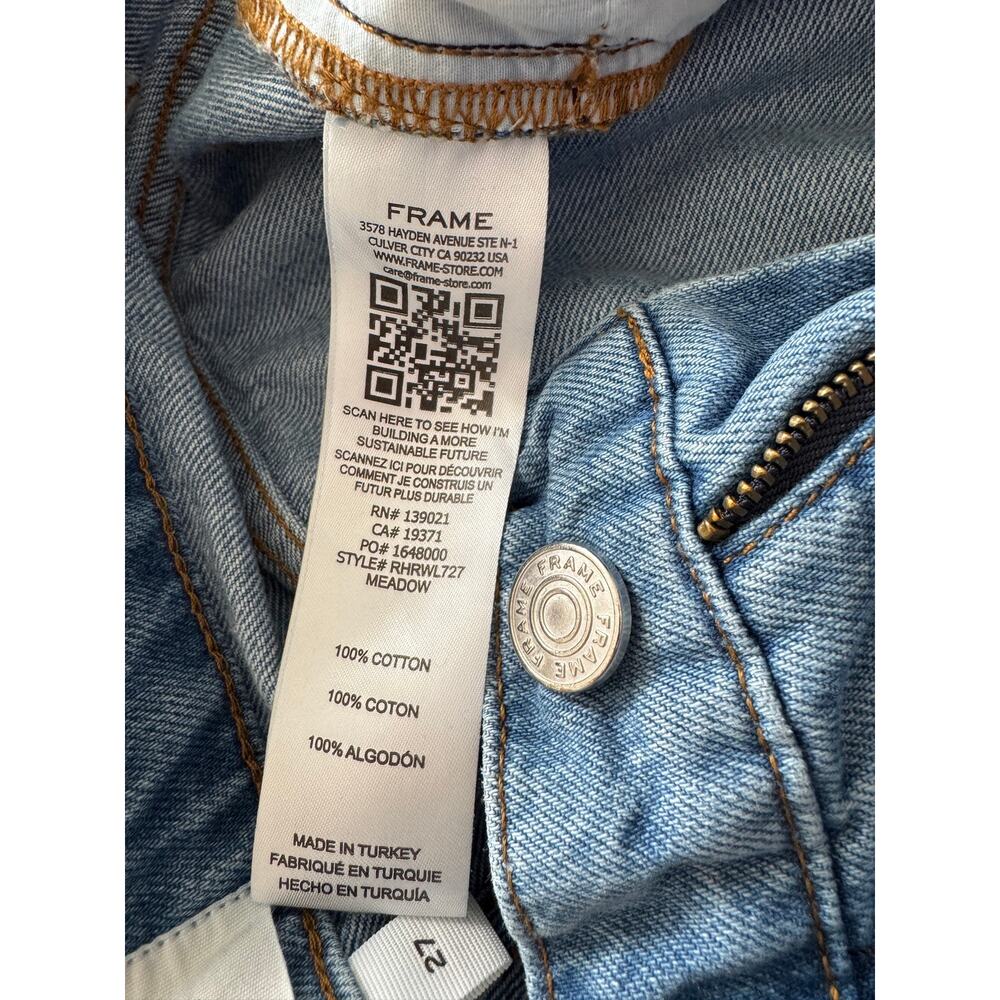 Frame - High Rise Wide Leg Jeans With Hem $284 Size 27 - Picture 5 of 6